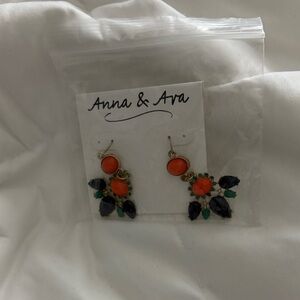 Anna & Ava Orange and Navy Earrings